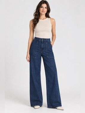 BUFFALO Vertigo Ultra High Rise Super Wide Stretch Denim Jeans, Size 29